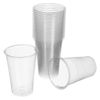 Одноразовые стаканы пластиковые прозрачные (100 шт.)