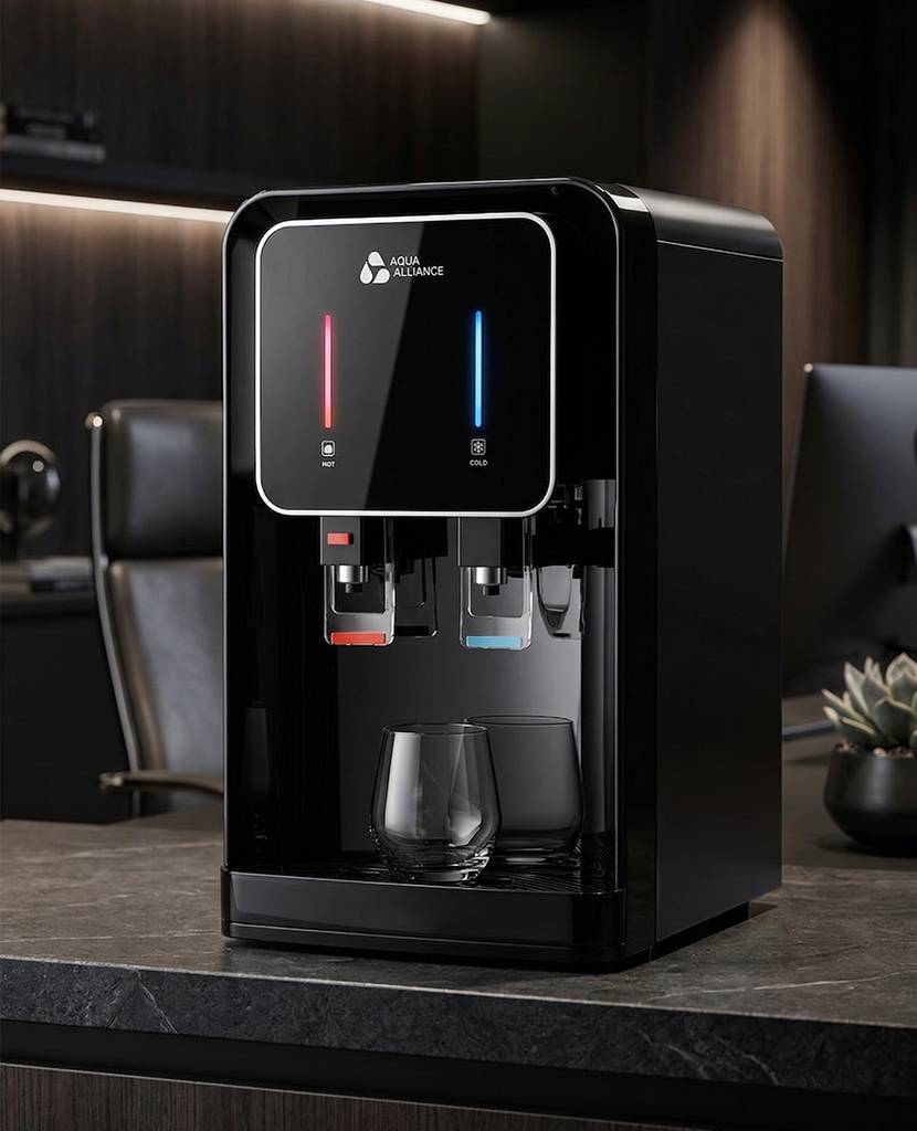 Настольный пурифайер на кухонной столешнице