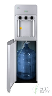 Кулер для воды Ecotronic K42-LXE full silver с нижней загрузкой бутыли
