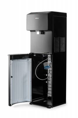 Кулер для воды HotFrost V450AMI black с нижней загрузкой бутыли и бесконтактной подачей воды