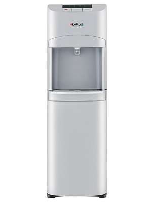 Кулер для воды HotFrost 45AS с нижней загрузкой бутыли
Артикул - 00075
Установка - Напольный
Установка бутыли - Нижняя
Тип охлаждения - компрессорное
Охлаждение -2 л/ч (5-10 C°) 
Мощность охлаждения - 100 Вт.
Нагрев - 5 л/ч (85-95 C°)
Мощность нагрева - 420 Вт.
Габариты (шгв) - 31х34х104 см
Вес - 16.7 кг. 
Гарантийный срок - 2 года
Страна производства - Китай Кулер для воды HotFrost 45AS с нижней загрузкой бутыли