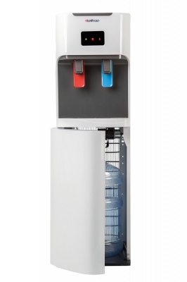 Кулер для воды HotFrost V115A с нижней загрузкой бутыли
Артикул - 03336
Установка - Напольный
Установка бутыли - Нижняя
Тип охлаждения - компрессорное
Охлаждение -2 л/ч (5-10 C°) 
Мощность охлаждения - 120 Вт.
Нагрев - 5.5 л/ч (85-95 C°)
Мощность нагрева - 650 Вт.
Габариты (шгв) - 31х36х104 см
Вес - 16 кг. 
Гарантийный срок - 2 года
Страна производства - Китай Кулер для воды HotFrost V115A с нижней загрузкой бутыли