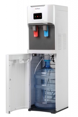Кулер для воды HotFrost V115A с нижней загрузкой бутыли
Артикул - 03336
Установка - Напольный
Установка бутыли - Нижняя
Тип охлаждения - компрессорное
Охлаждение -2 л/ч (5-10 C°) 
Мощность охлаждения - 120 Вт.
Нагрев - 5.5 л/ч (85-95 C°)
Мощность нагрева - 650 Вт.
Габариты (шгв) - 31х36х104 см
Вес - 16 кг. 
Гарантийный срок - 2 года
Страна производства - Китай Кулер для воды HotFrost V115A с нижней загрузкой бутыли