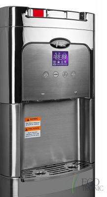 Кулер для воды Ecotronic C11-LXPM chrome с нижней загрузкой бутыли
Артикул - 03814
Установка - Напольный
Установка бутыли - Нижняя
Тип охлаждения - компрессорное
Охлаждение -3 л/ч (5-10 C°) 
Мощность охлаждения - 120 Вт.
Нагрев - 5 л/ч (85-95 C°)
Мощность нагрева - 500 Вт.
Габариты (шгв) - 32х35х103 см
Вес - 19.19 кг. 
Гарантийный срок - 1 год
Страна производства - Китай Кулер для воды Ecotronic C11-LXPM chrome с нижней загрузкой бутыли